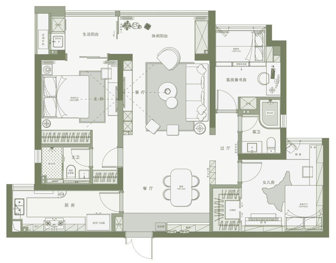 空間塑成彩色積木，只為滿足二位公主的少女心