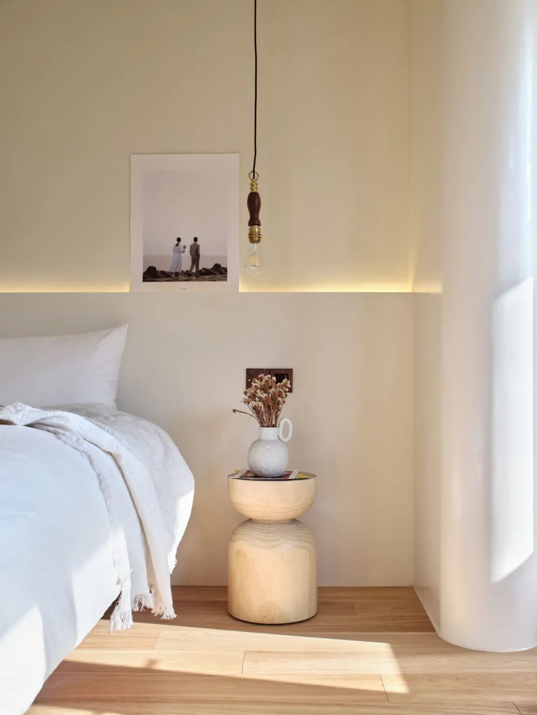 溫潤奶油風~無用隔墻應拆盡拆，宅家盡享“日月同輝”