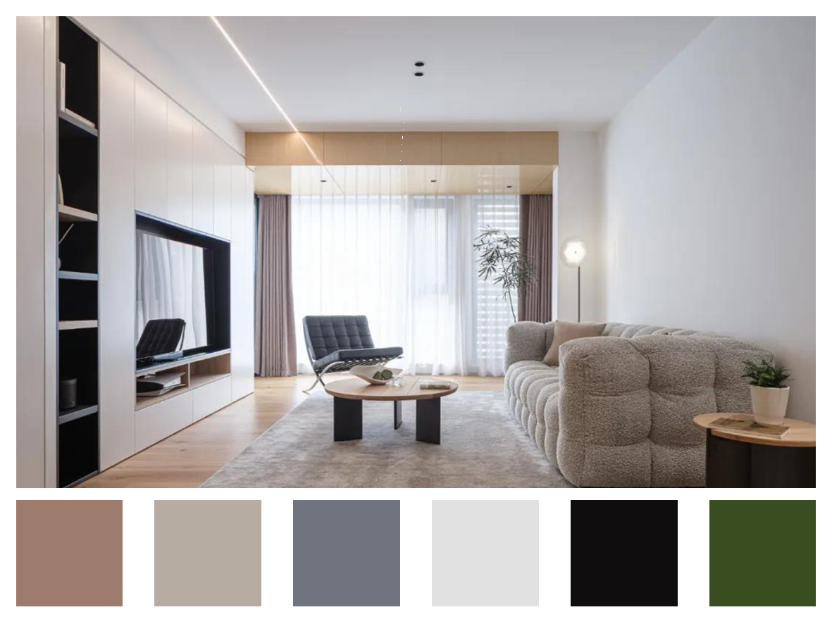 空間規劃師丨色彩層次映射功能變化，刪繁就簡的輕盈自宅