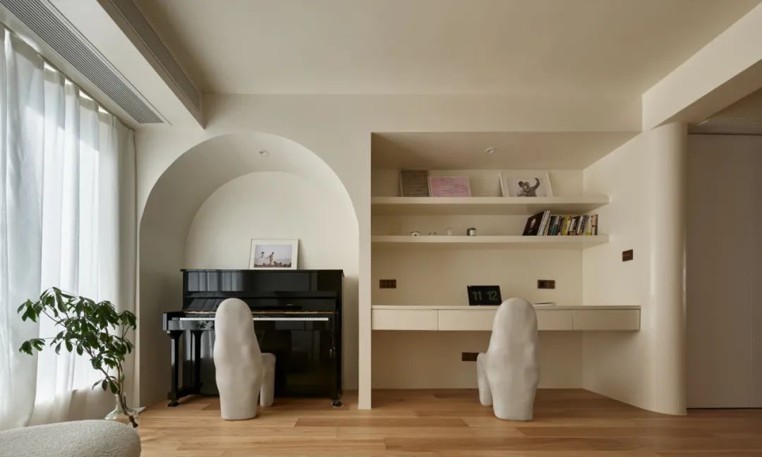 溫潤奶油風~無用隔墻應拆盡拆，宅家盡享“日月同輝”