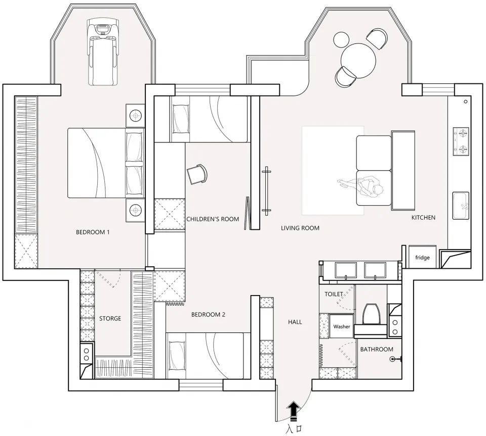 弧型洞口的浪漫丨全景餐廳+奶油色系，享受輕奢居住體驗