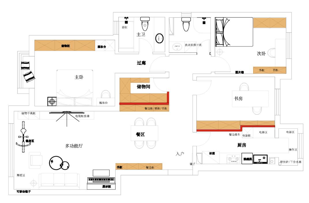 爆改130平大三居，養娃還能空無一物？無中生有衣帽間救了我！	