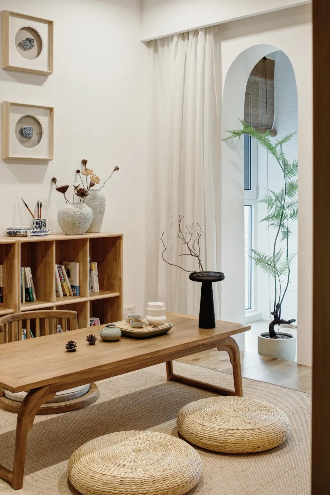 玄關吧臺餐廳＋禪意品茗客廳，枷鎖90㎡日式慢生活