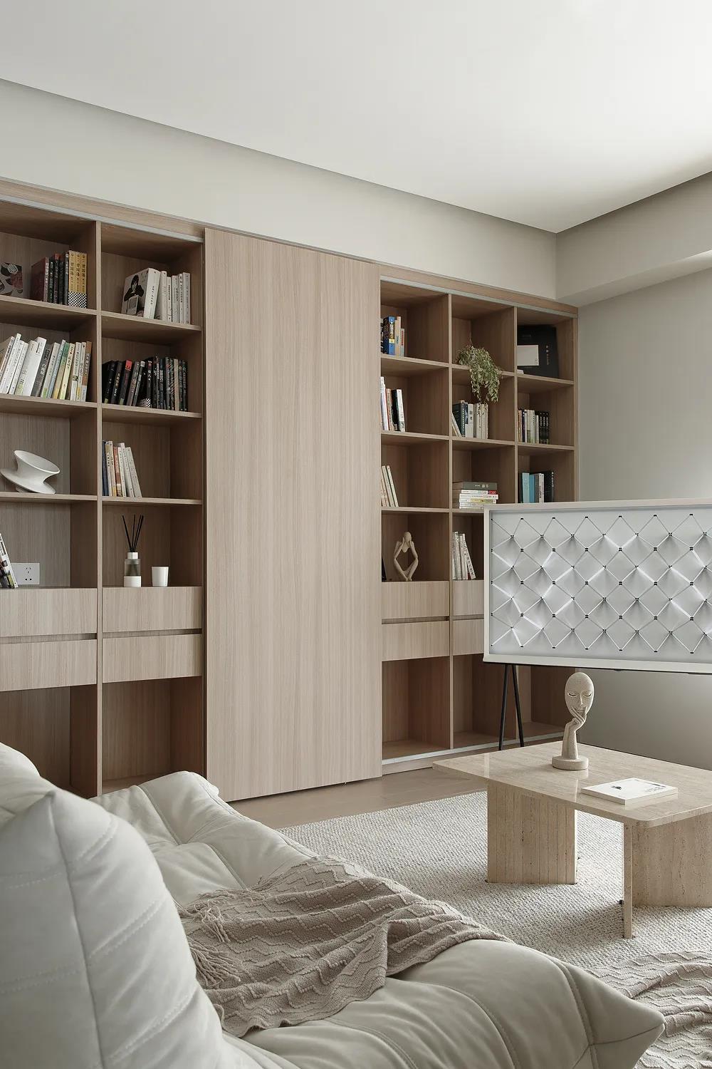 獨居房LV10玩家：112㎡客廳圖書館+露天浴室の詩意幸福