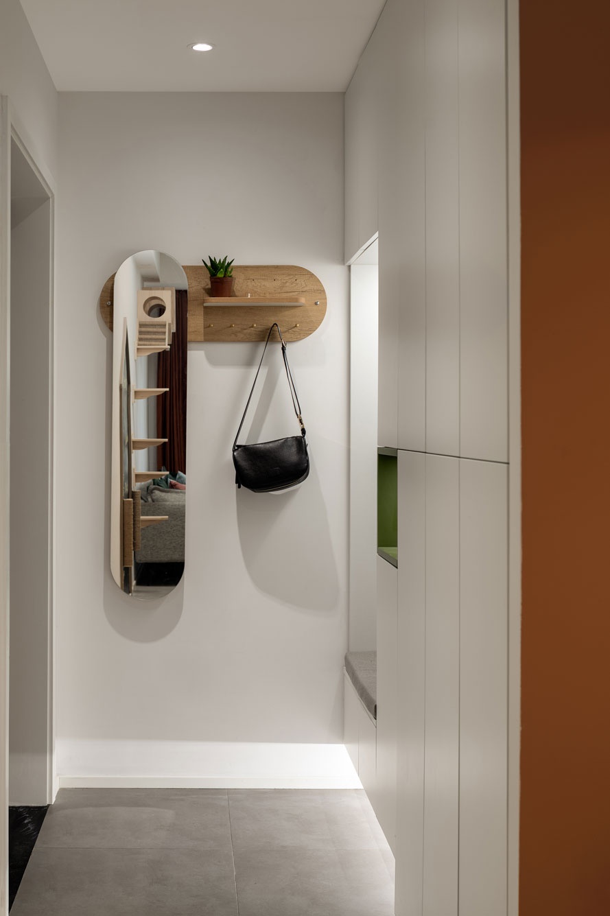 北京86㎡小兩居親子宅，DIY背景墻變身超豪華貓爬架~