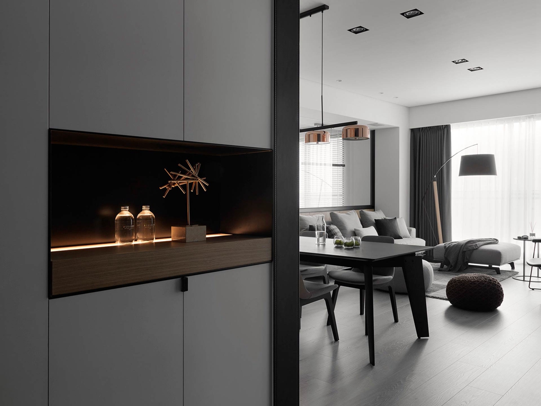 質(zhì)感爆棚！程序猿的123㎡，玻璃書房直接照搬！