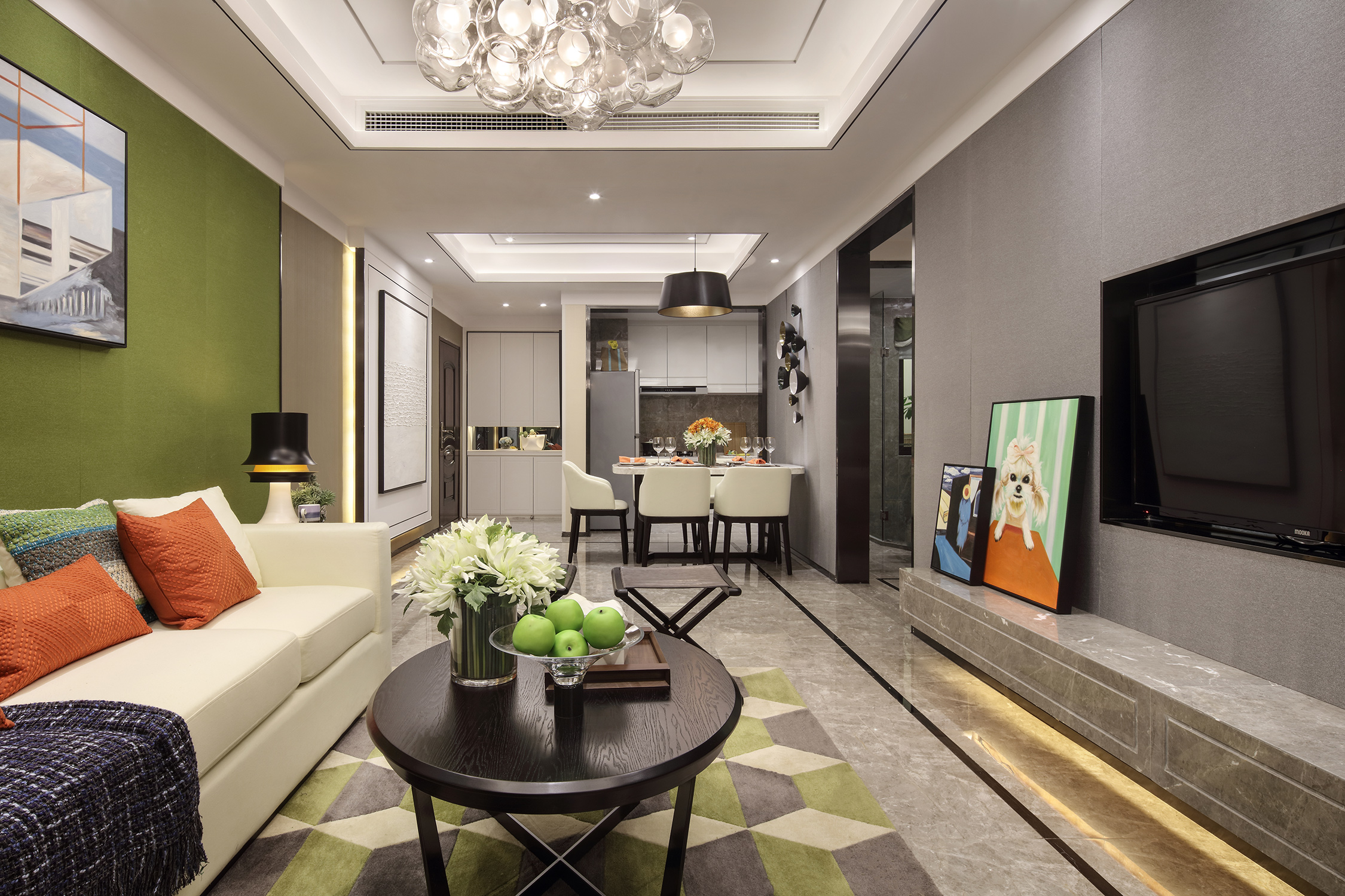 四口之家132㎡[擴容術]，拆掉玄關墻，憋屈客廳豁然開朗！