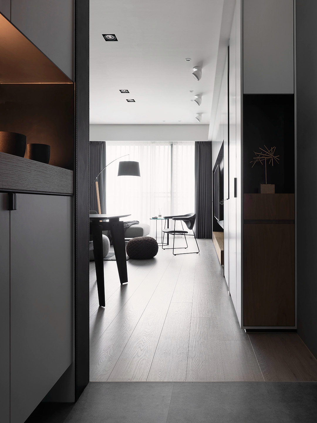 質(zhì)感爆棚！程序猿的123㎡，玻璃書房直接照搬！