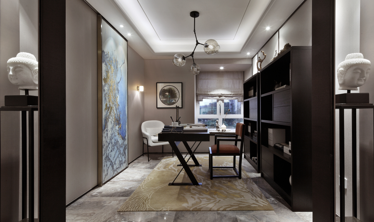 國學家的165㎡新中式，絕美背景墻+茶香露臺，唯美又純凈