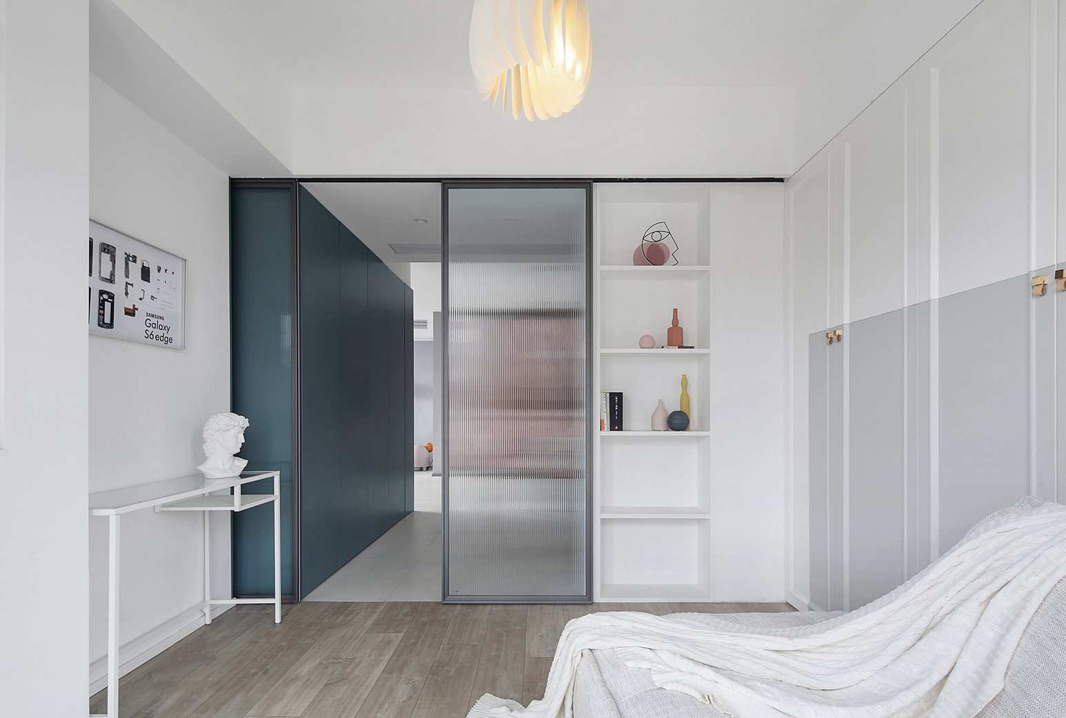 廊坊105㎡北歐陽光宅，高級灰+莫蘭迪色，光影與質感交融