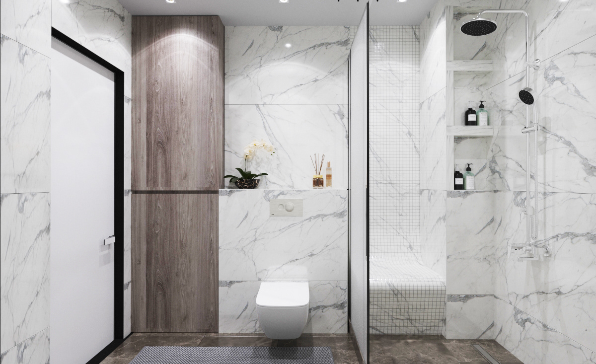 大白墻早out了，小夫妻用木飾面背景墻裝出豪宅既視感