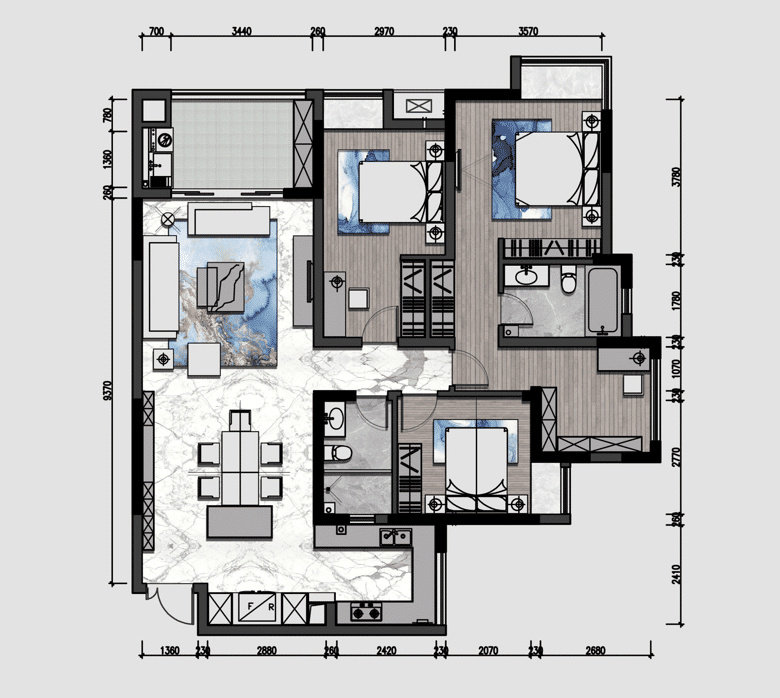 地中海風(fēng)情陽光吧臺，還有全屋滿墻柜，她家真能“裝”