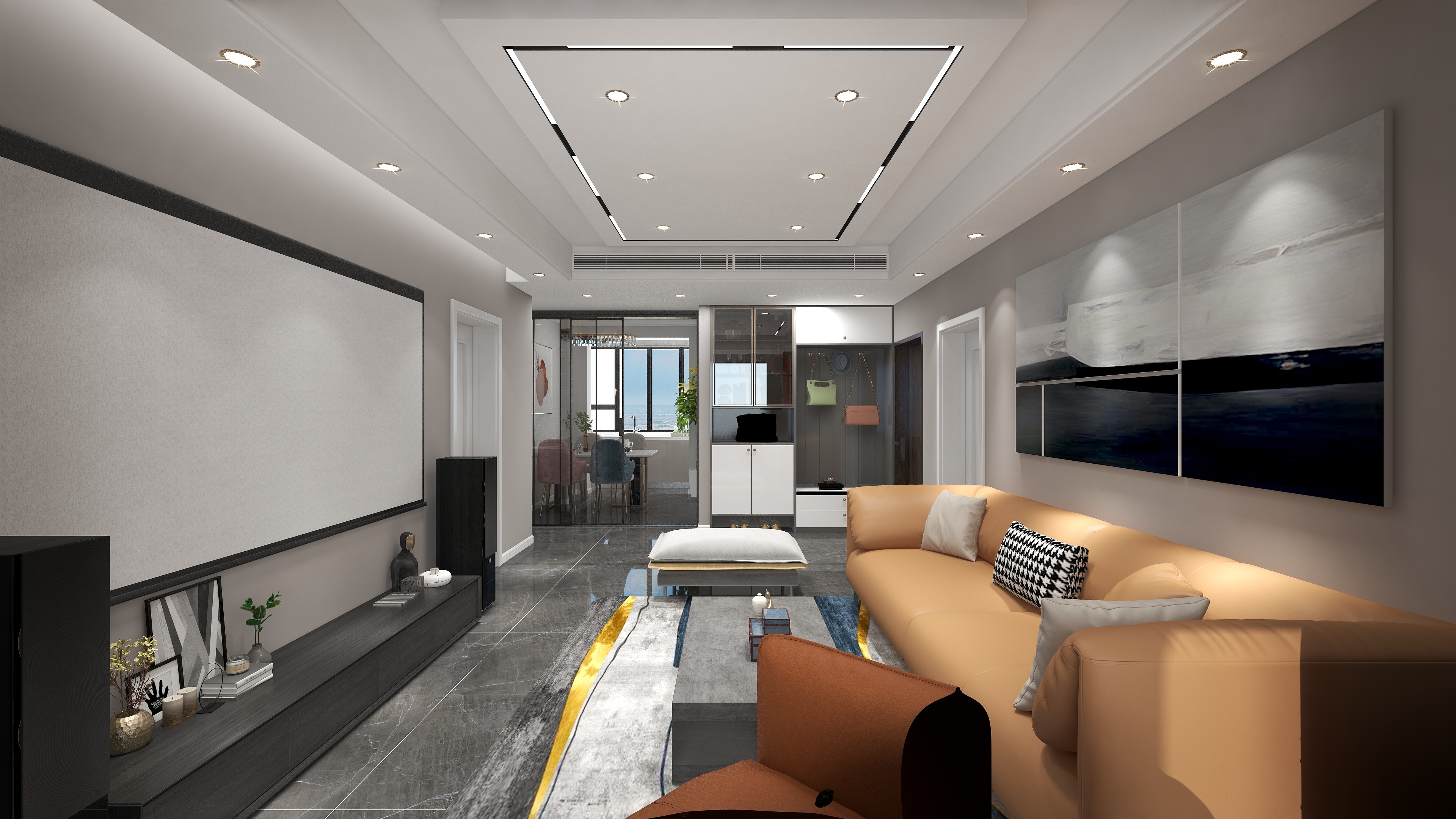 80㎡無主燈輕奢兩居，緊湊戶型也能如此高端