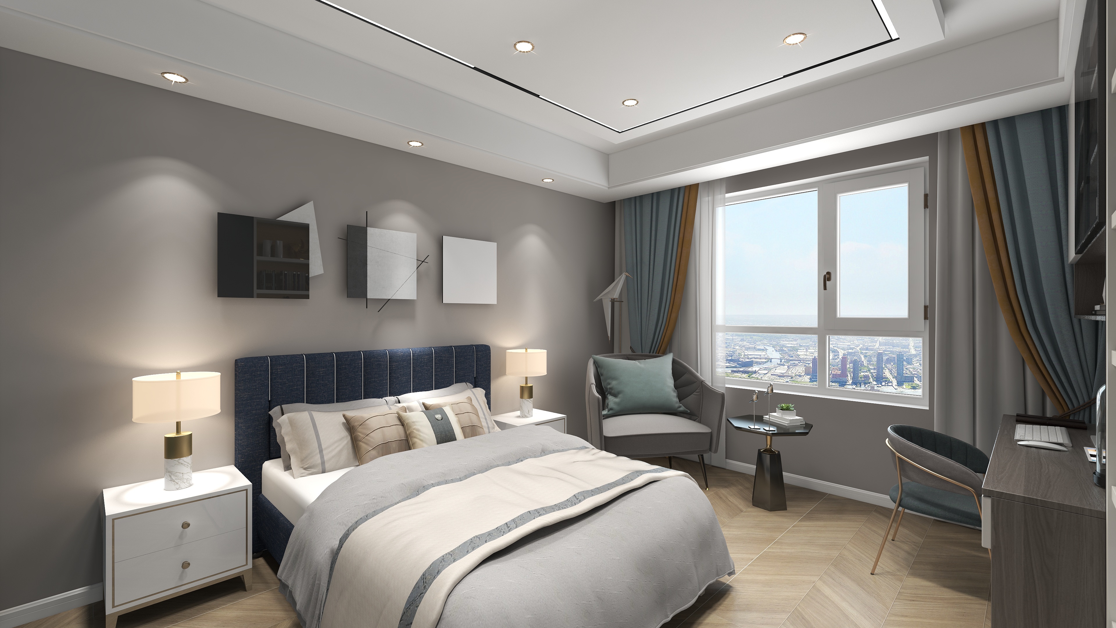 80㎡無主燈輕奢兩居，緊湊戶型也能如此高端