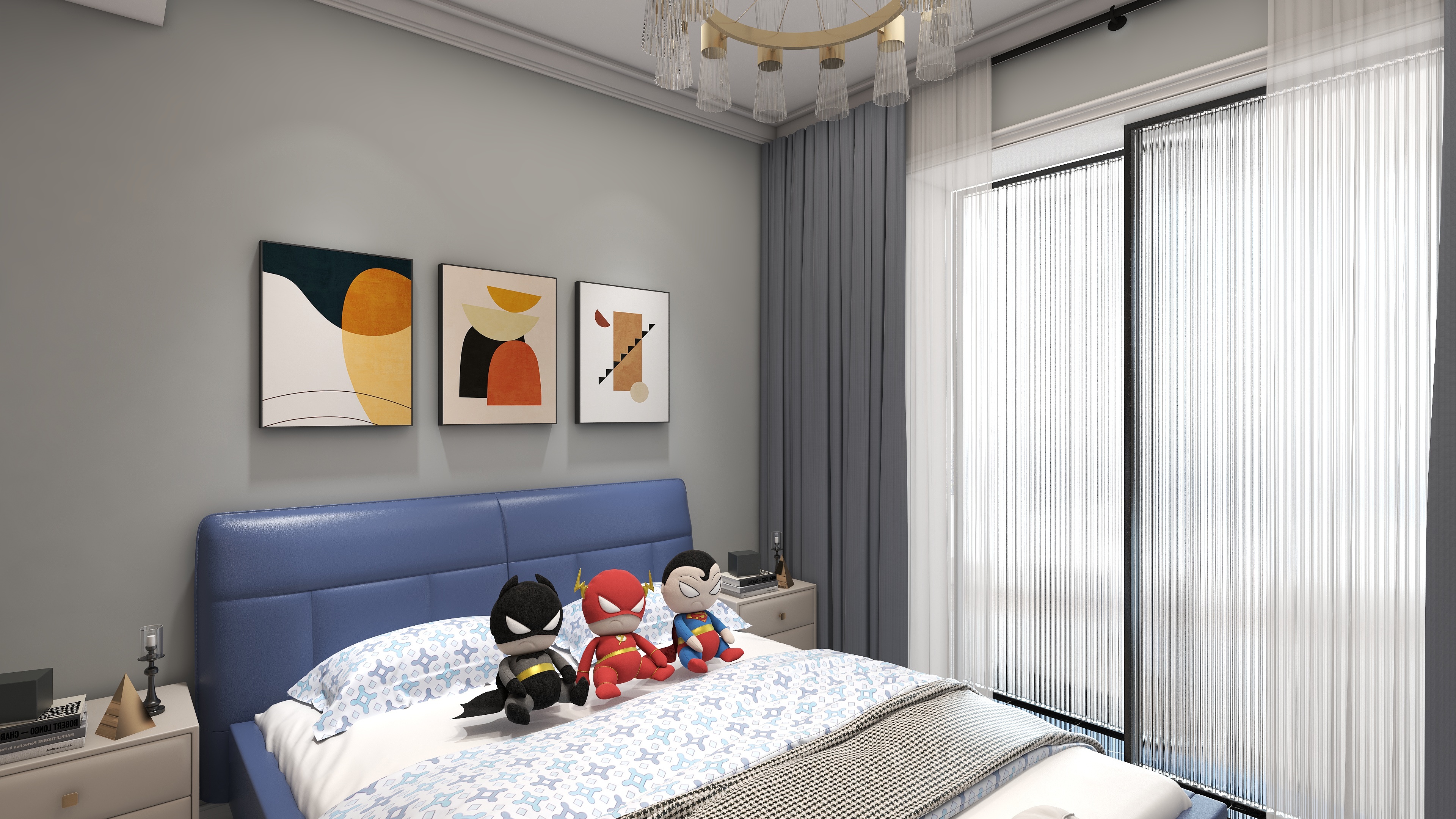 170平大三居，黑灰輕奢結合莫蘭迪色系，穩重不失潮流