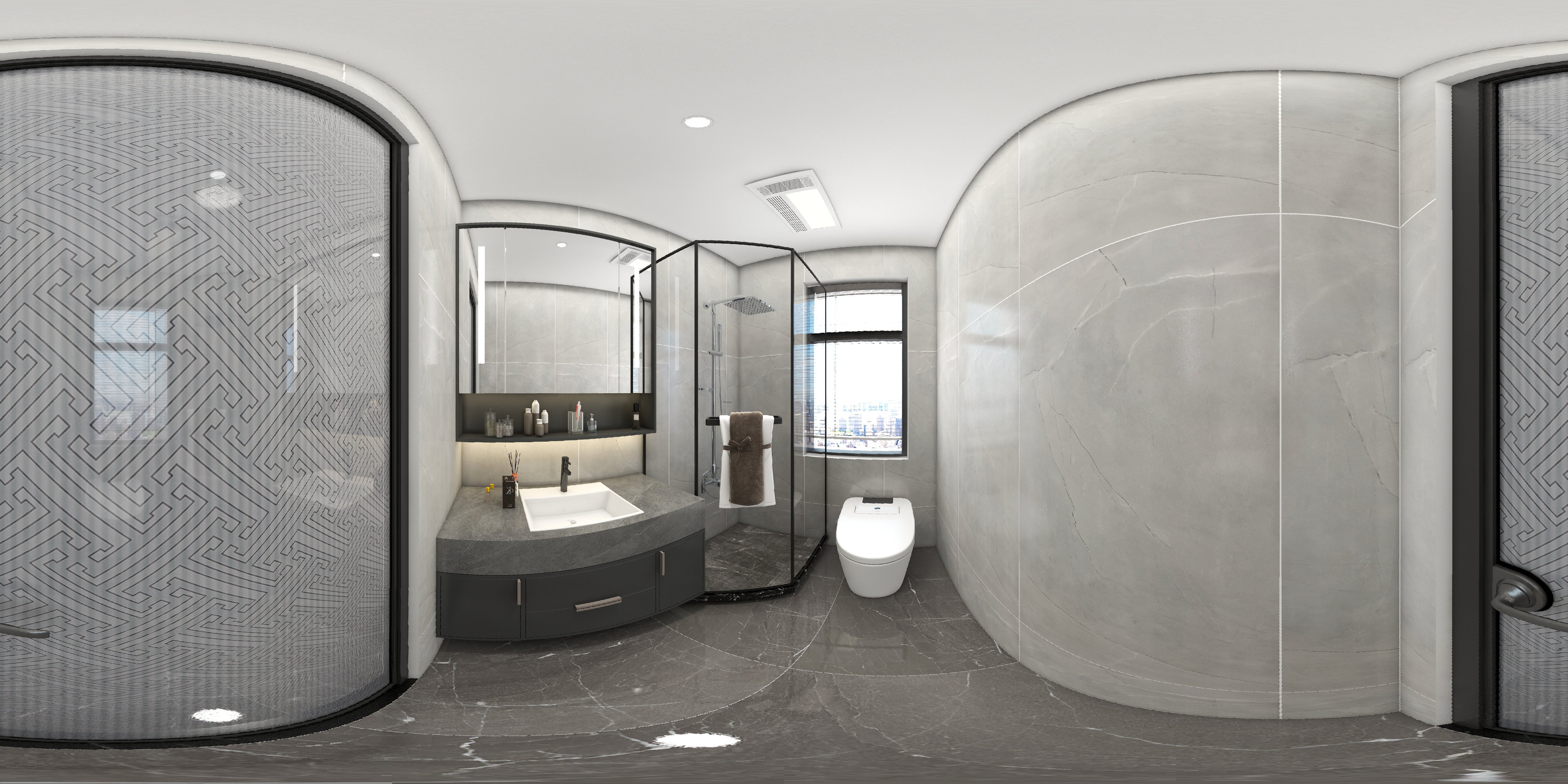 高級(jí)大理石紋理，勾勒黑白灰大宅風(fēng)范