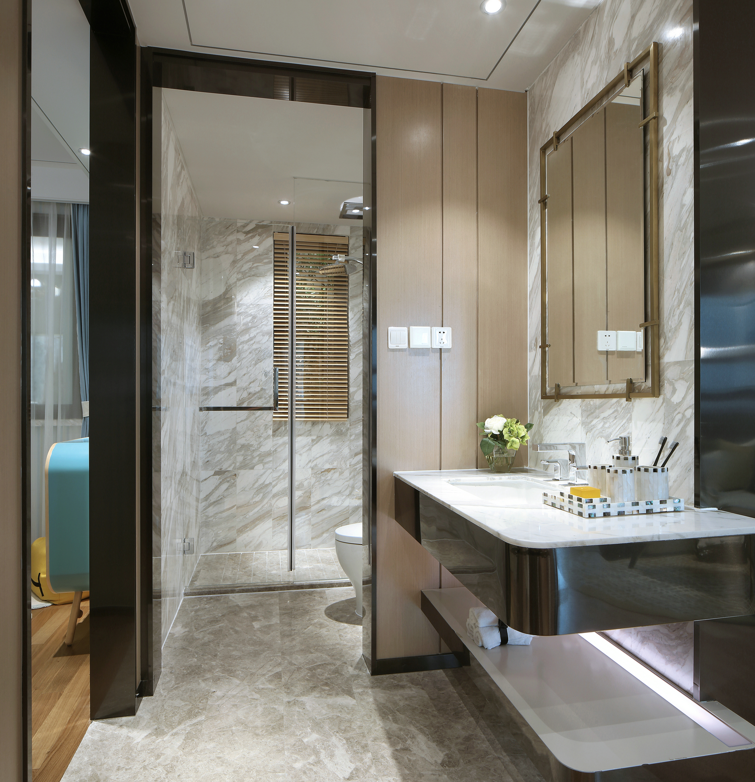 上海三口小家，LDK設(shè)計+半開放書房，100㎡更寬敞了！