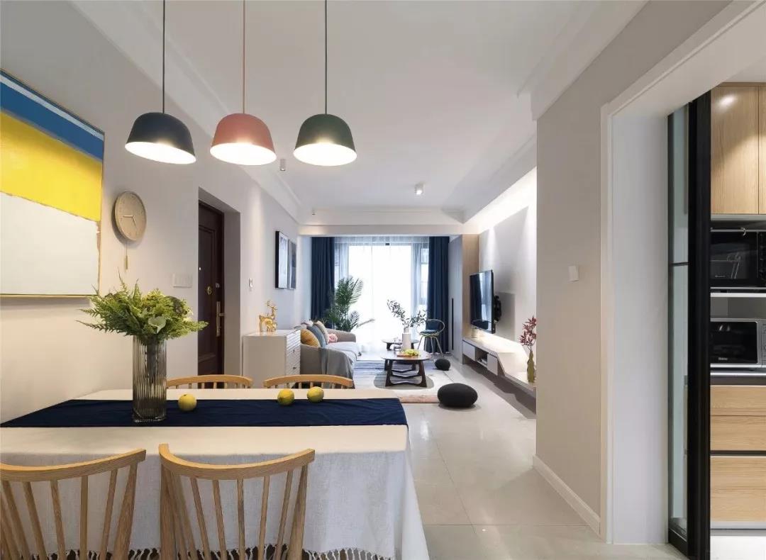 一娃一寵丨她家115㎡馬卡龍色系北歐宅，又美又實用