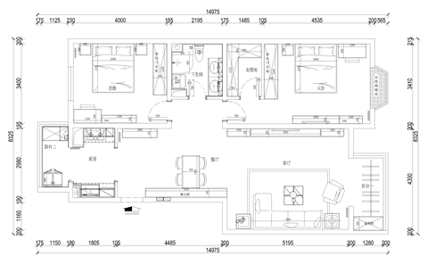 戶型優化丨這套120㎡新中式家，把每個房間功能發揮到極致