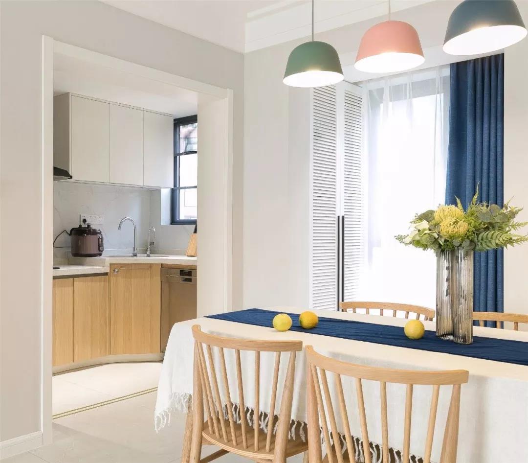 一娃一寵丨她家115㎡馬卡龍色系北歐宅，又美又實用