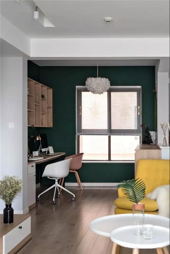 成都夫妻92㎡打造MUJI風，景觀廚房+客廳書房，超實用