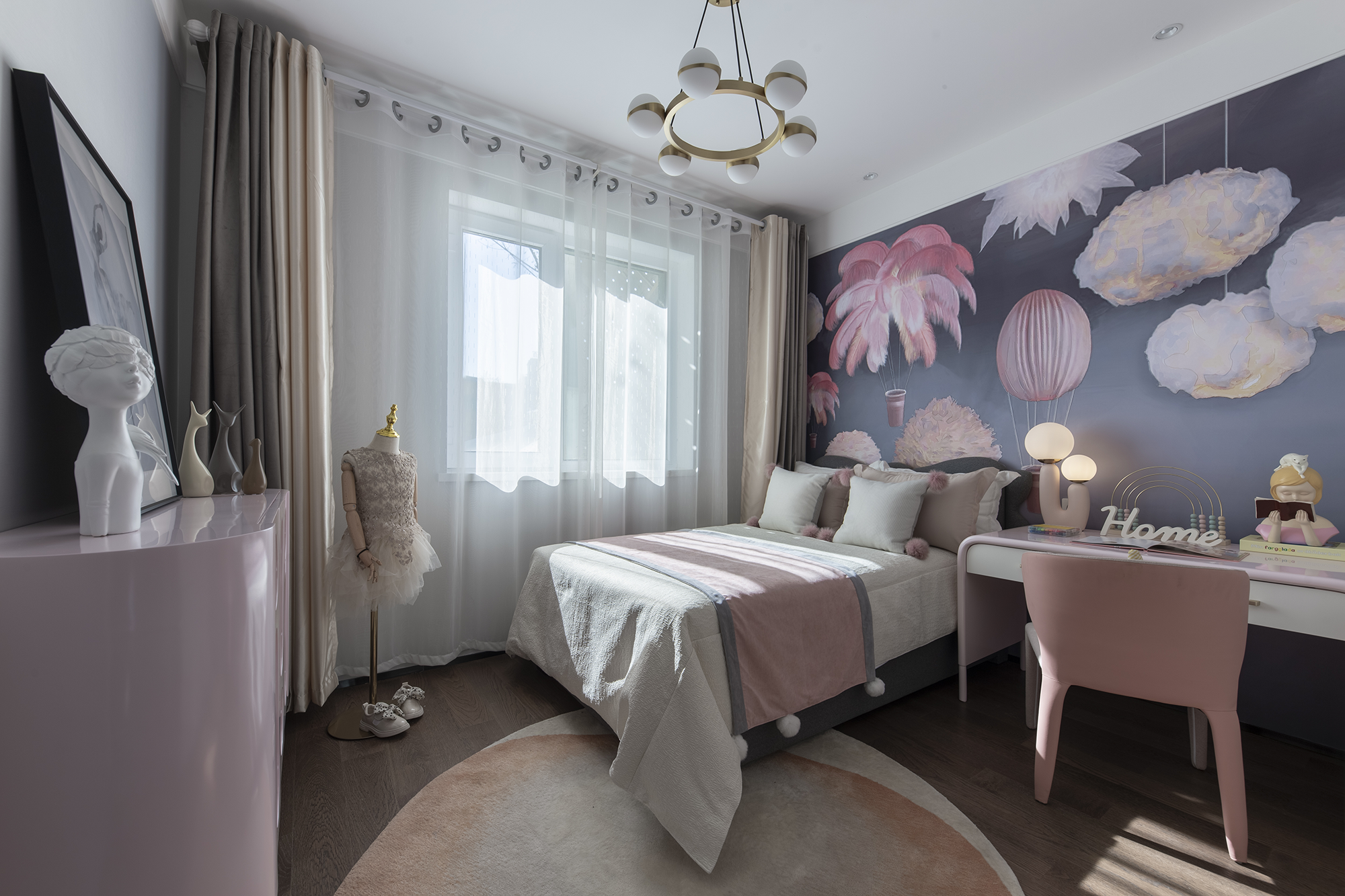 蘇州115㎡新中式兩居，黑白灰點綴孔雀綠，從客廳美到臥室！