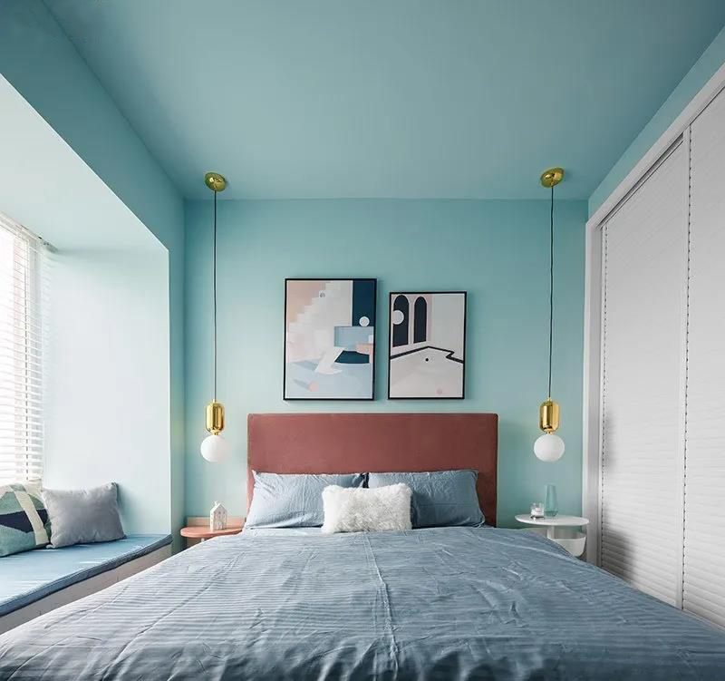 臟粉+灰藍，86㎡溫暖治愈輕奢宅，朋友圈轉瘋了！