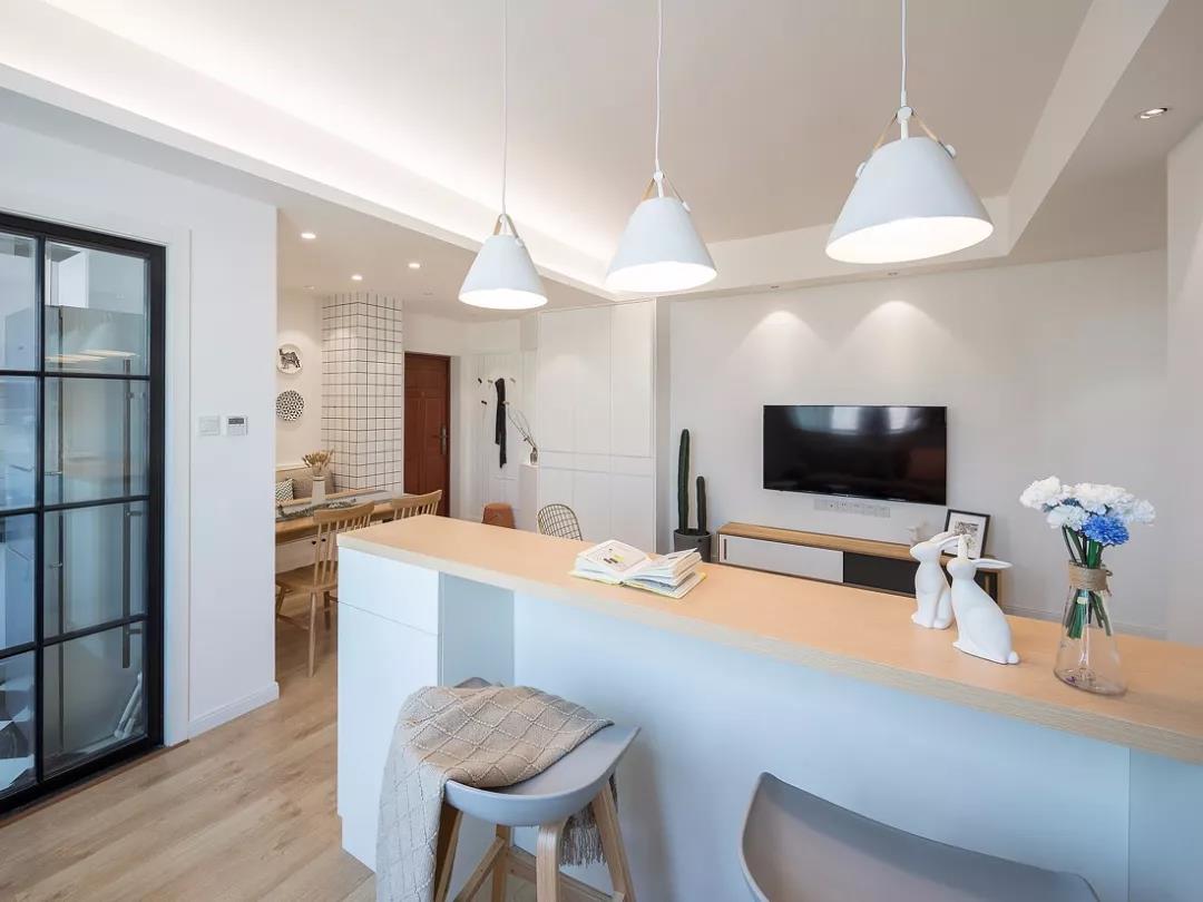 吧臺卡座＋原木氧氣風，這套106㎡北歐三居巨好看！