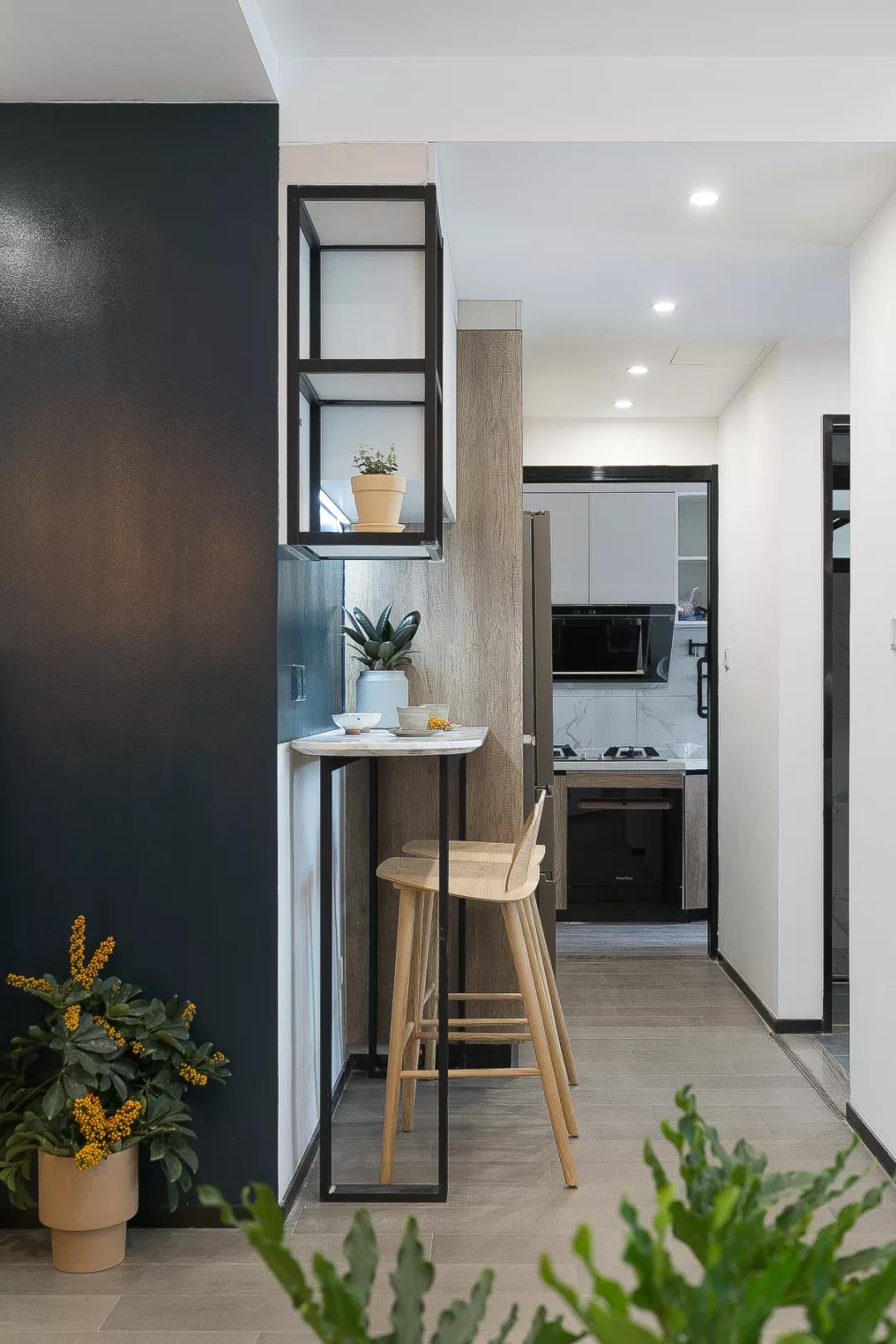 全屋收納+卡座+吧臺，我家72㎡小兩居又美又颯