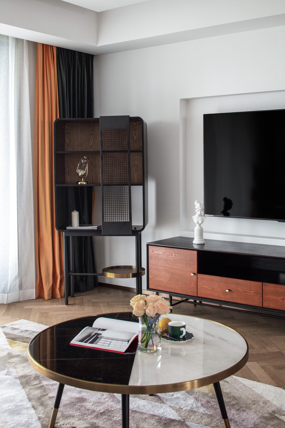 橘貓&人字拼，這套115㎡美式復古，想要和你談戀愛！