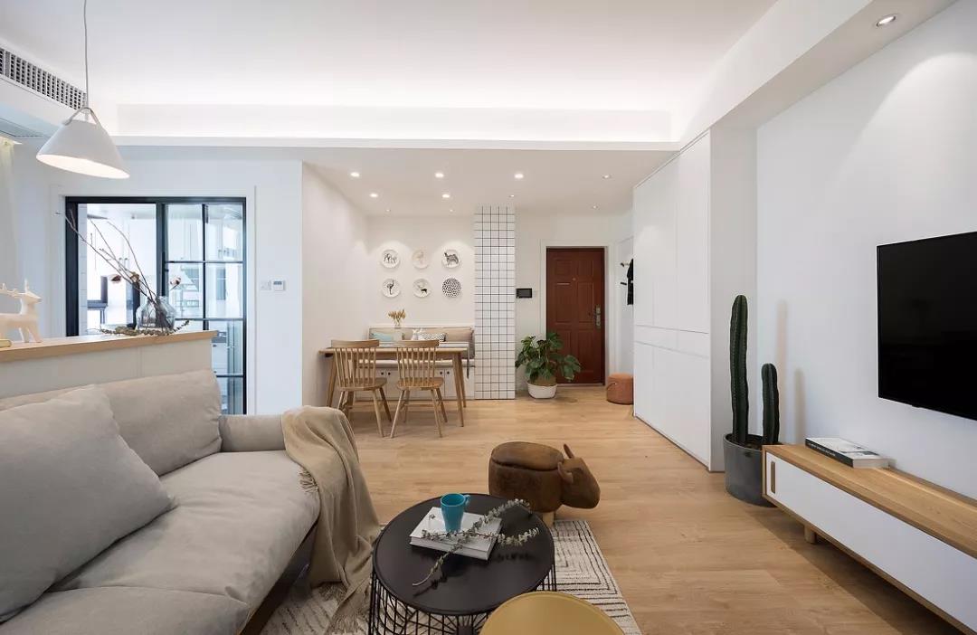 吧臺卡座＋原木氧氣風，這套106㎡北歐三居巨好看！