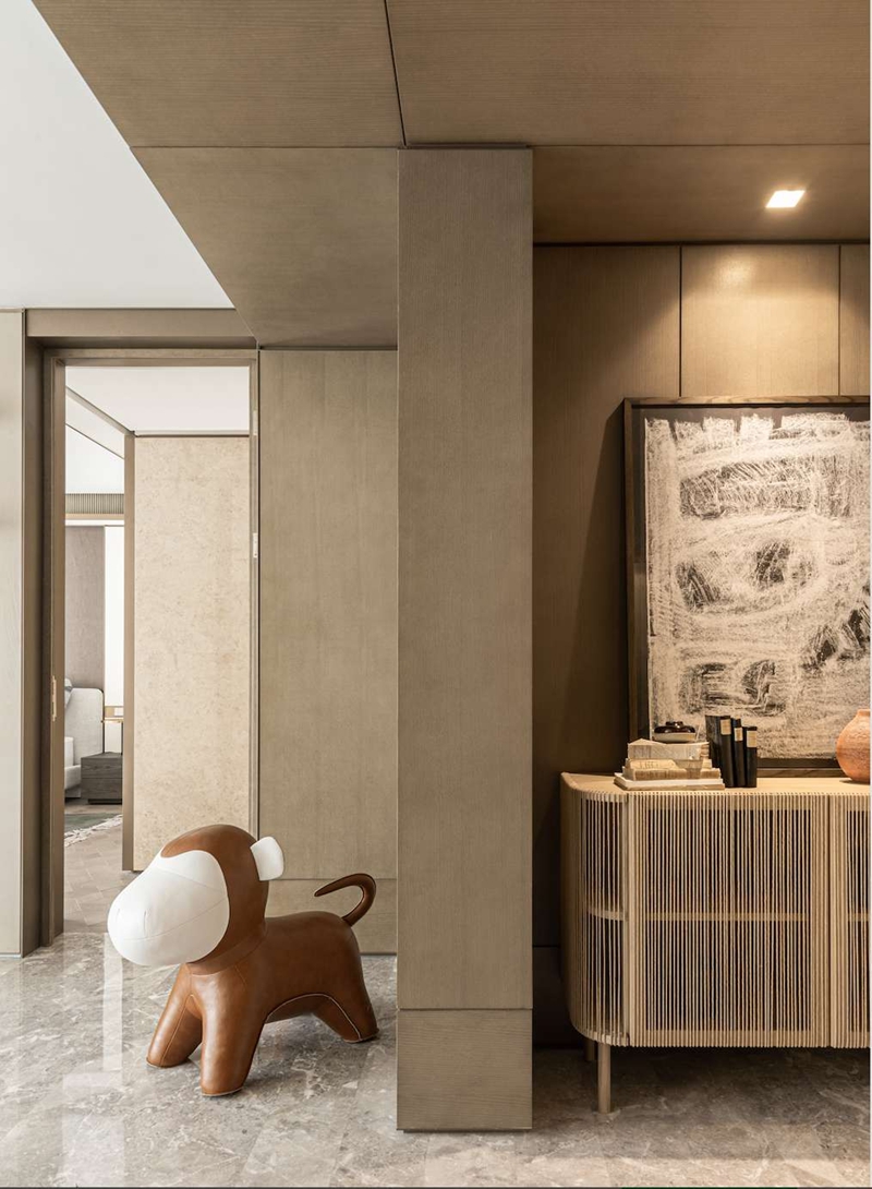 199㎡帶有藝術色彩的輕奢風，溫馨獨特的三口之家。