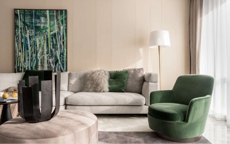 199㎡帶有藝術色彩的輕奢風，溫馨獨特的三口之家。