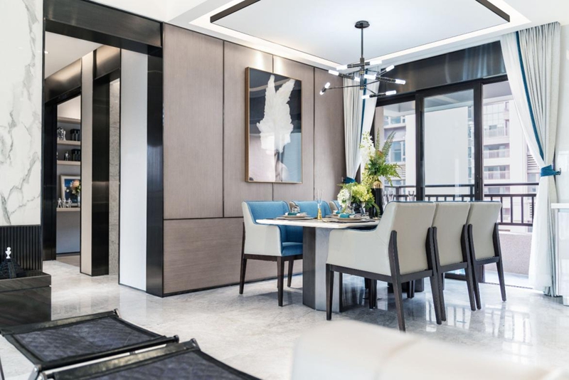 120㎡高級現代四居室，全屋層次分明，要的就是這個效果