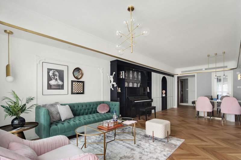 140㎡超柔美的輕奢三居室，優雅溫馨太醉人！