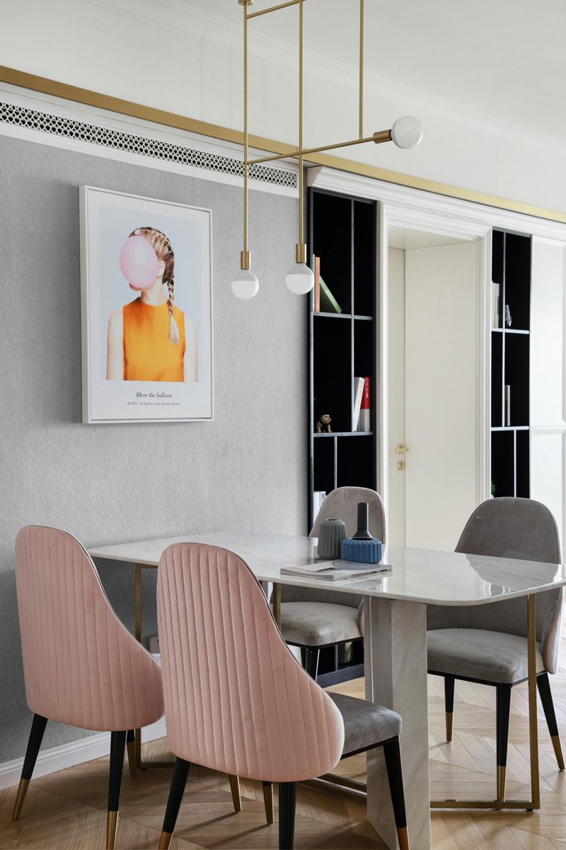 140㎡超柔美的輕奢三居室，優雅溫馨太醉人！