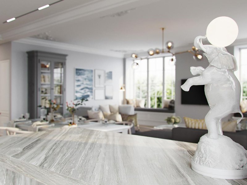 高級灰主題的北歐式美宅，打造三口之家的輕奢時尚生活